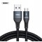 REMAX Micro USB Colorful Light 2.4A fast charge Data cable 1 Meter-Black