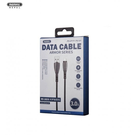 Remax Armors Series Type C Data charging cable 3.0A 1M -Black