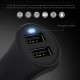 Remax Car Charger Adapter with 3 in 1 USB Charging Cable Fast Charge Dual Port-Black