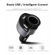 Dual Usb 3 in 1 Car Charger With Cigarette Lighter Socket Fast car Charging