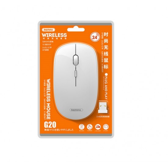 Light 2.4GHz USB Wireless Mouse For Desktop Laptop PC-White