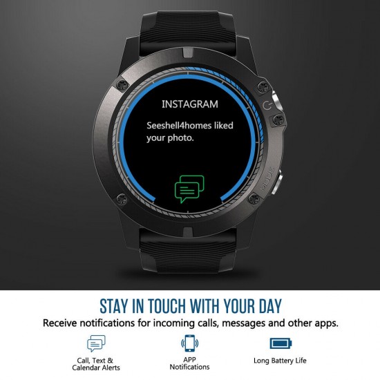 Smart Watch 1.3" Touch Display BT-4.0 Sports Heart Rate Monitor for Android iOS